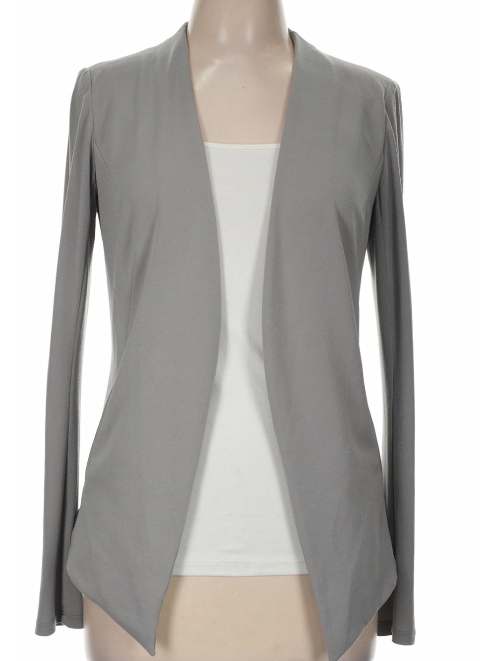 BCBGeneration Gray Open-Front Blazer